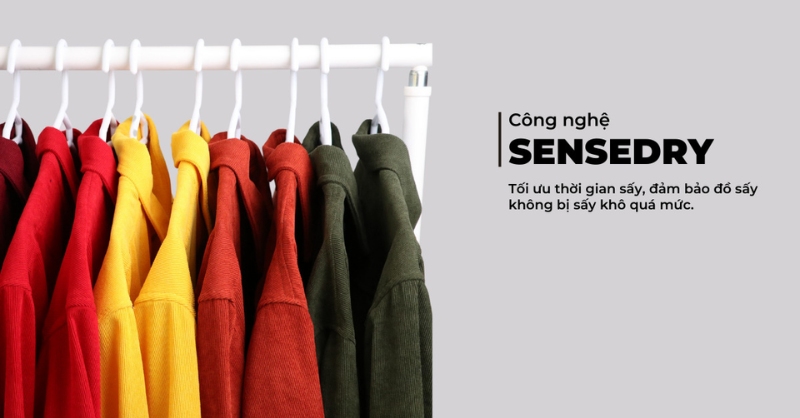 Công nghệ SenseDry giữ màu quần áo tốt hơn