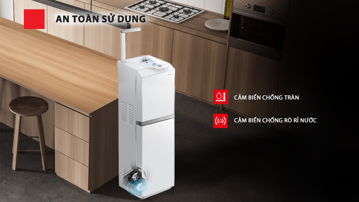 Tích hợp cảm biến chống tràn và rò rỉ nước