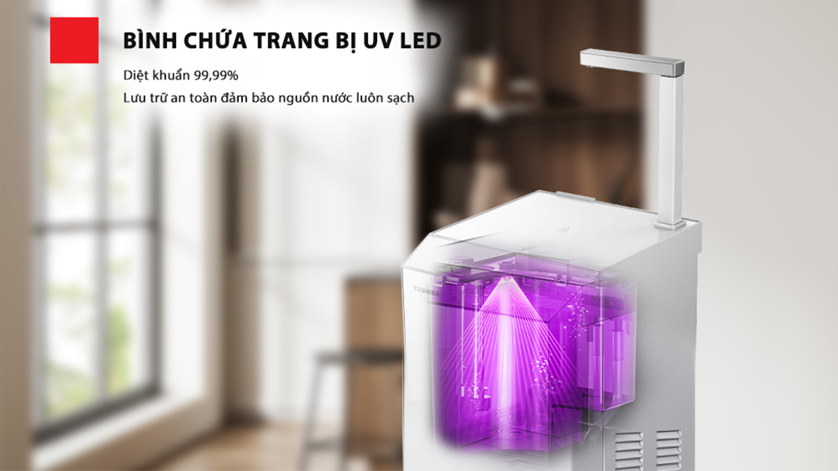 Toshiba TWP-N2396SVN(W) trang bị công nghệ UV LED diệt khuẩn