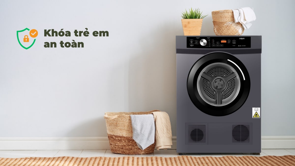 Khóa trẻ em đảm bảo an toàn trong quá trình máy vận hành