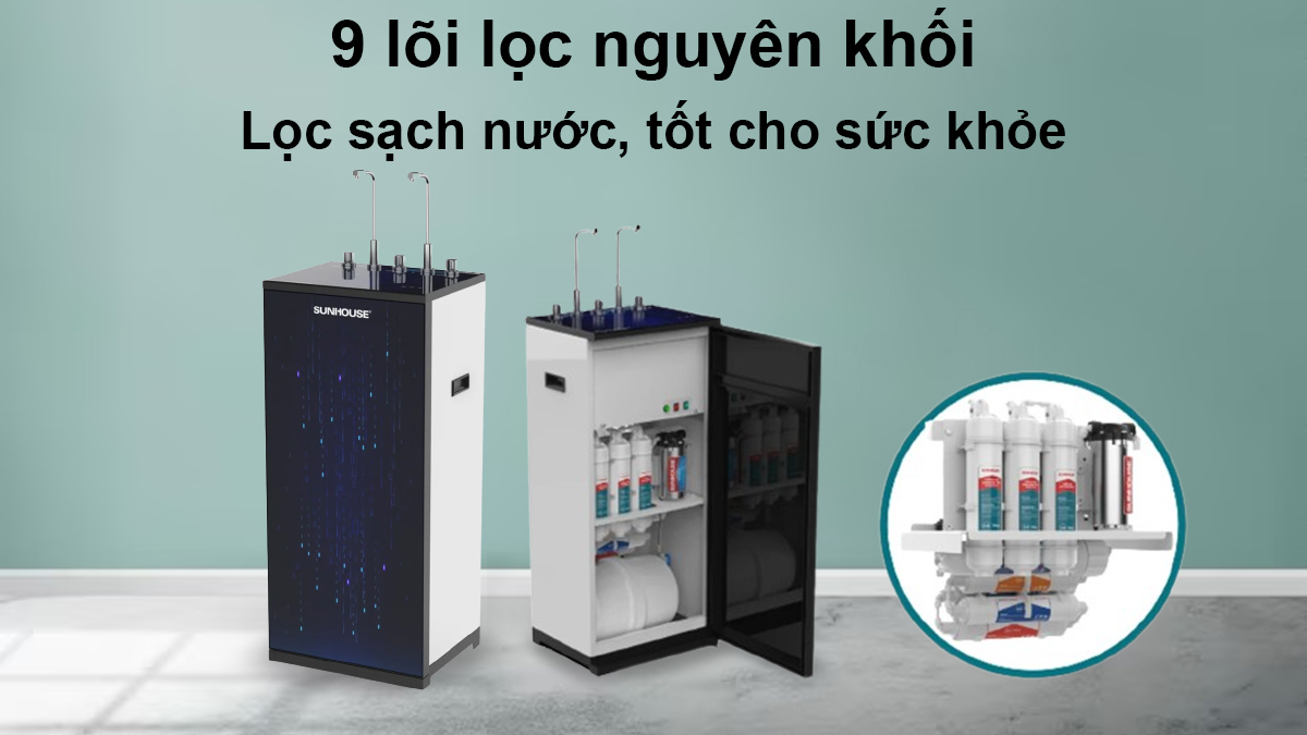 Máy lọc nước Sunhouse SHA76215CK 9 lõi lọc