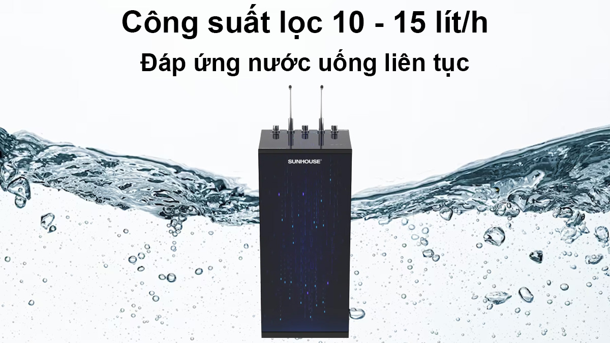 Máy lọc nước Sunhouse SHA76215CK công suất 10 - 15 lít/h