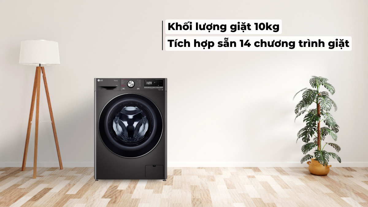 Máy có khối lượng giặt lớn, tích hợp đa dạng chương trình giặt